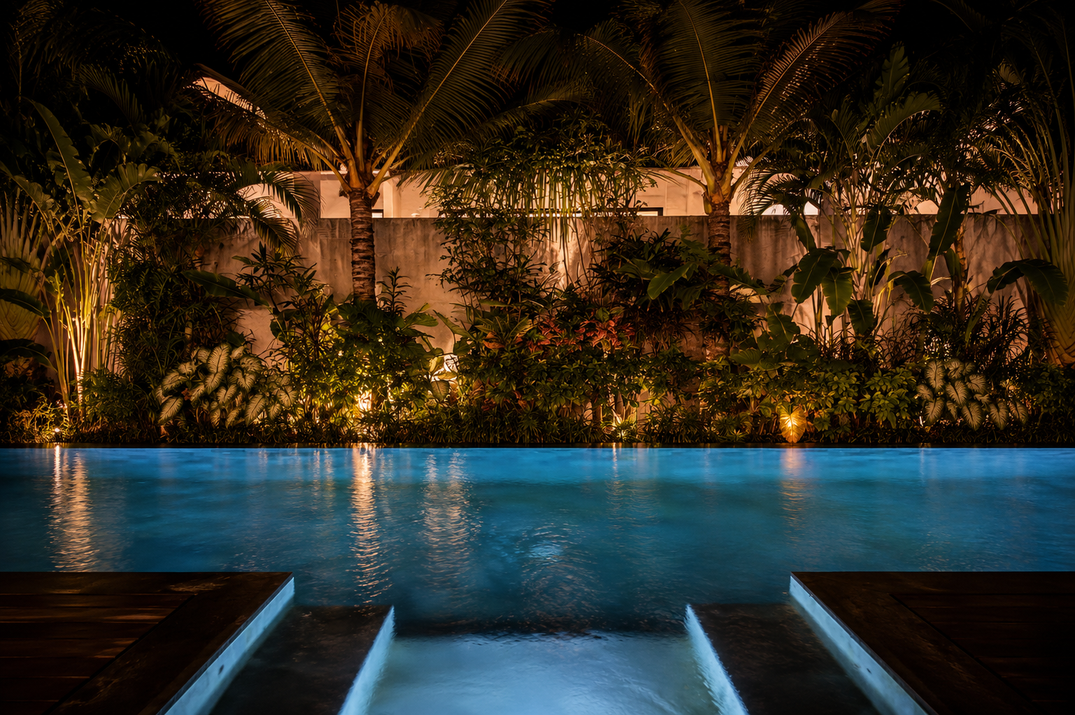 Cliffside villa with stone pools and jungle terraces in Uluwatu